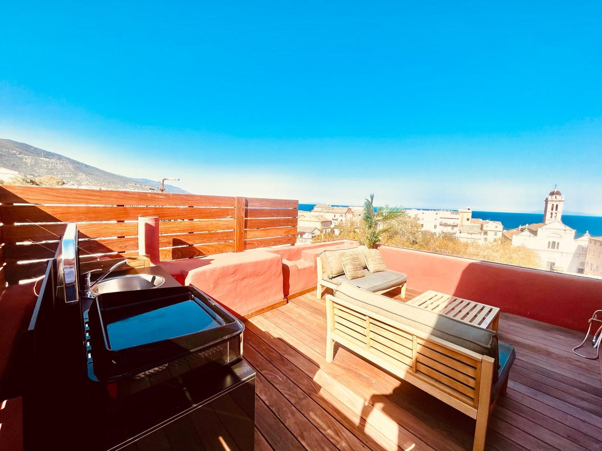 Pepites Bastiaises Piazza D'A Appartement Roof Top Vue Mer Bastia  Extérieur photo